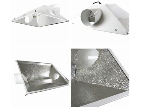 3XL 400W عاكسات تبريد الهواء ، 600 واط HPS MH تنمو شفاطات عاكسة للضوء