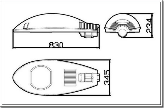 220000lm 2000K HID Street Lights ، 200W مصباح شارع الصوديوم عالي الضغط