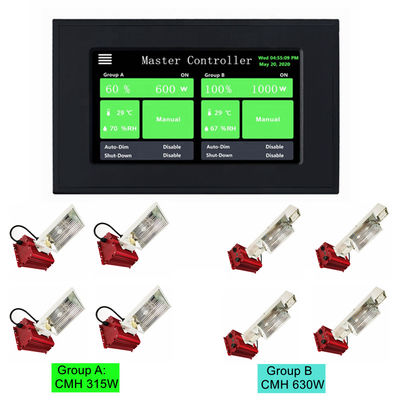 قنوات مزدوجة CMH HVAC 0 10V تحكم HPS 5V DC وحدة تحكم الإضاءة الذكية