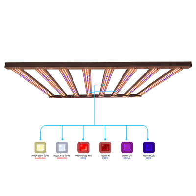 نباتات داخلية 960w 1000w Led تنمو أضواء لتغطية 6x6