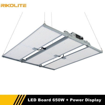 Rikolite Horticulture LED تنمو الأضواء 650w لوحات الكم مع وظيفة عرض الطاقة