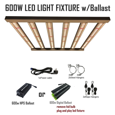 FCC 600w LED تنمو أضواء متوافقة مع HPS / MH أضواء الزراعة الصابورة LED